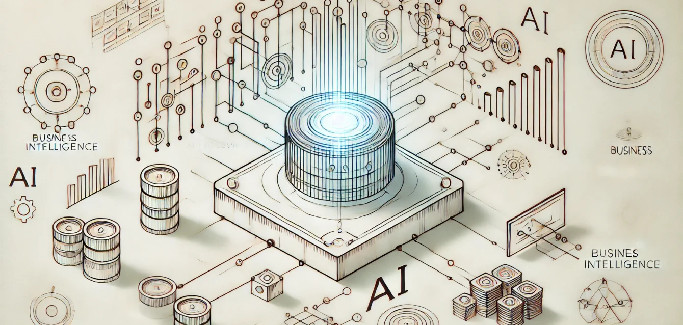 DALL·E 2025-01-30 13.25.56 - A minimalist, sketch-style illustration of AI-driven business intelligence. The image features simple, clean lines depicting interconnected nodes, dat DALL·E 2025-01-30 13.25.56 - A minimalist, sketch-style illustration of AI-driven business intelligence. The image features simple, clean lines depicting interconnected nodes, dat